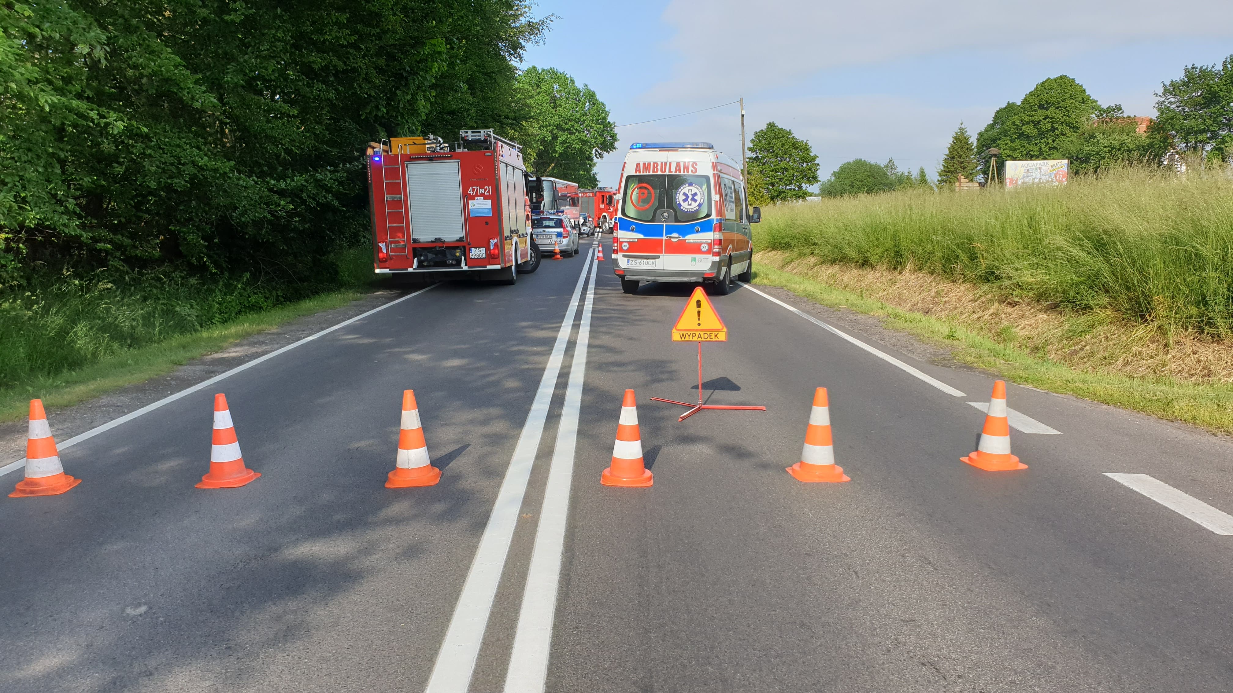 Wypadek w Bagiczu. Droga zakorkowana Informacje z